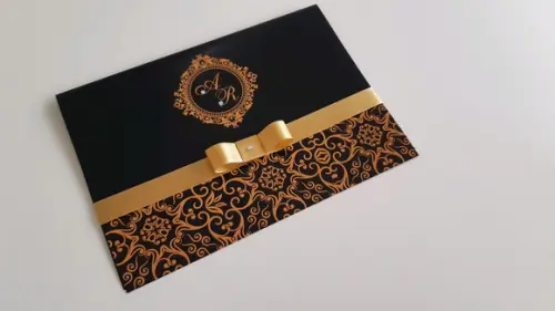 Convite para Casamento Preto