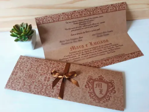 convite para casamento rustico