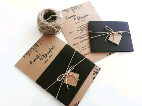 convite para casamento rustico