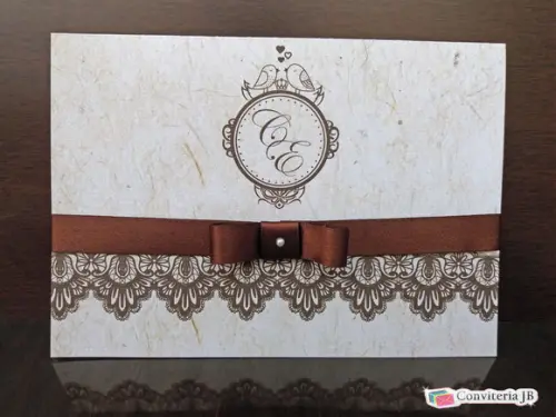 convite para casamento rustico