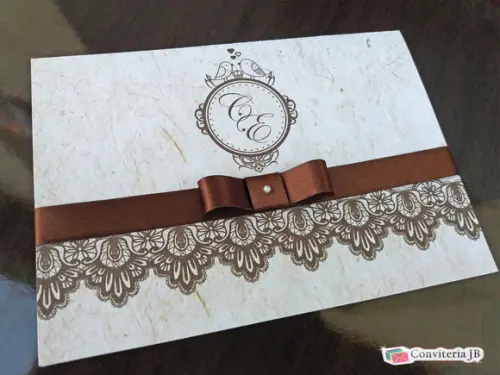 convite para casamento rustico