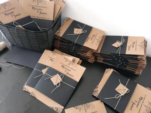 convite para casamento rustico