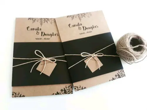 convite para casamento rustico