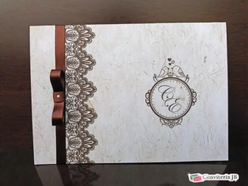 convite para casamento rustico