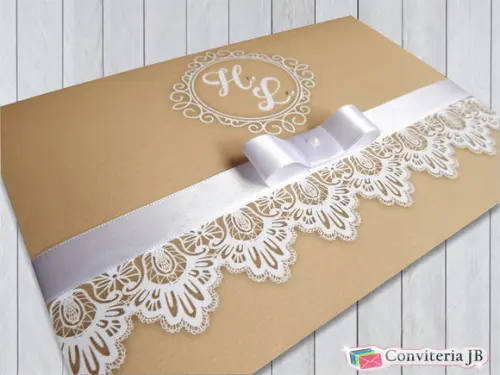 convite para casamento rustico