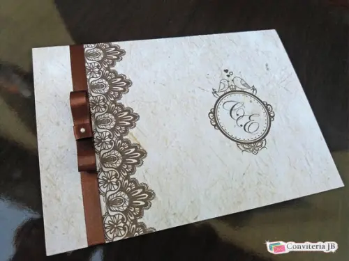 convite para casamento rustico