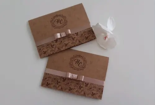 Convite para casamento rustico