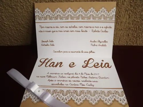 convite para casamento rustico