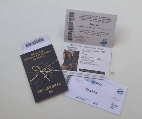 Convite Passaporte 15 anos