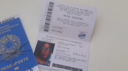 Convite Passaporte 15 anos