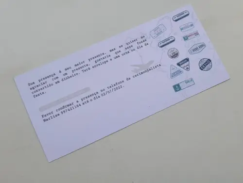 Convite Passaporte 15 anos