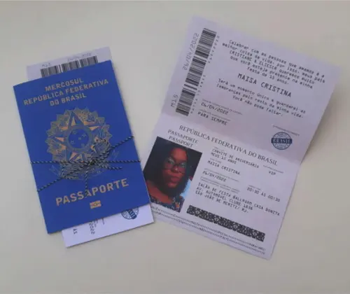 Convite Passaporte 15 anos