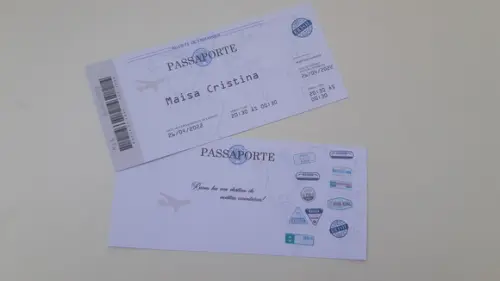 Convite Passaporte 15 anos