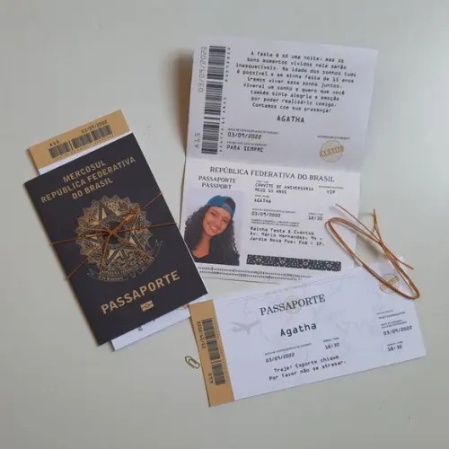 Convite Passaporte 15 Anos