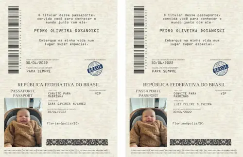 Convite Passaporte Batizado