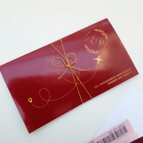 Convite Passaporte com Capa Envelope