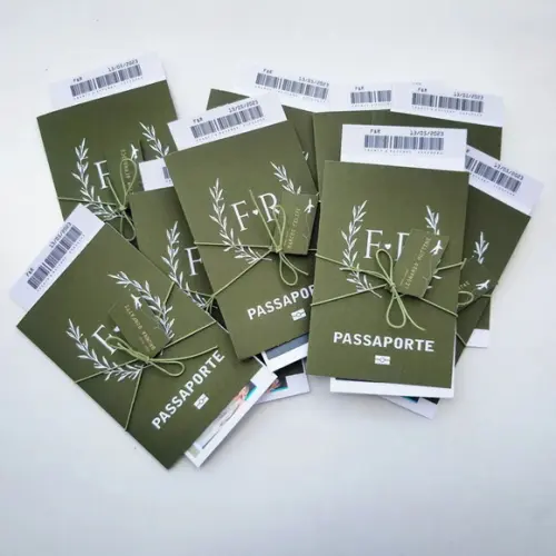 Convite Passaporte Madrinha e Padrinho