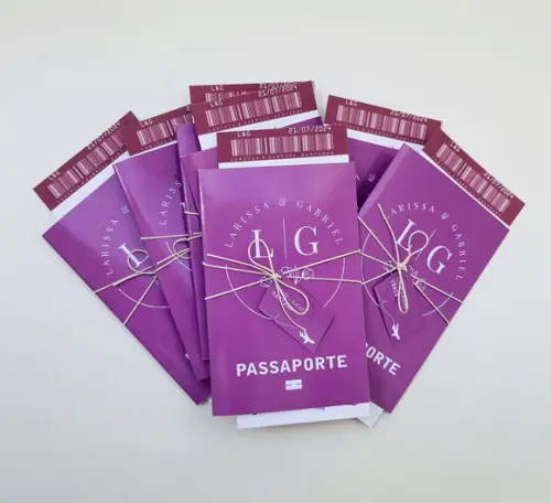 Convite Passaporte para Padrinhos