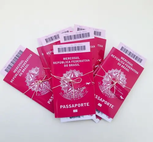 Convite Passaporte para Padrinhos