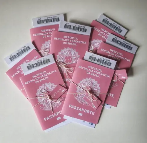 Convite Passaporte para Padrinhos
