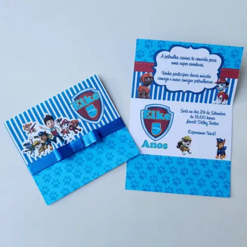 Convite Patrulha Canina Promoção