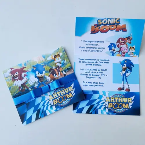 Convite Sonic Boom Promoção