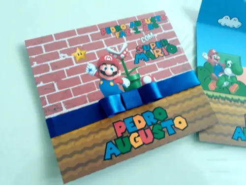 Convite Super Mario