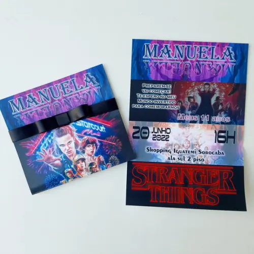 Convite Stranger Things Promoção