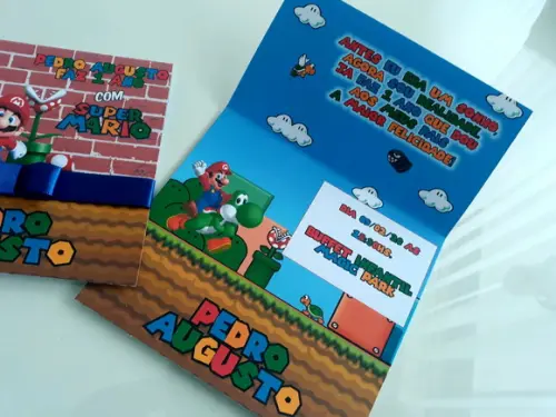 Convite Super Mario
