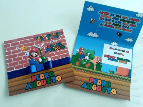 Convite Super Mario