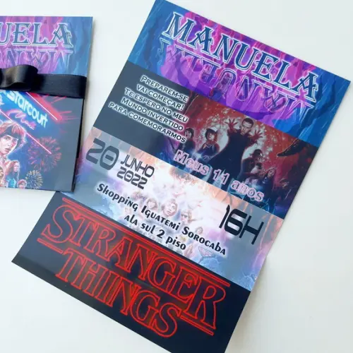 Convite Stranger Things Promoção