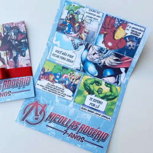 Convite Vingadores Promoção