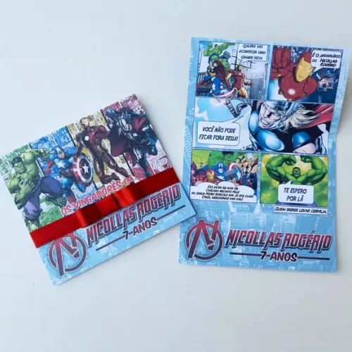 Convite Vingadores Promoção