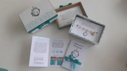 Kit Caixa Pulseira e Manual da Madrinha
