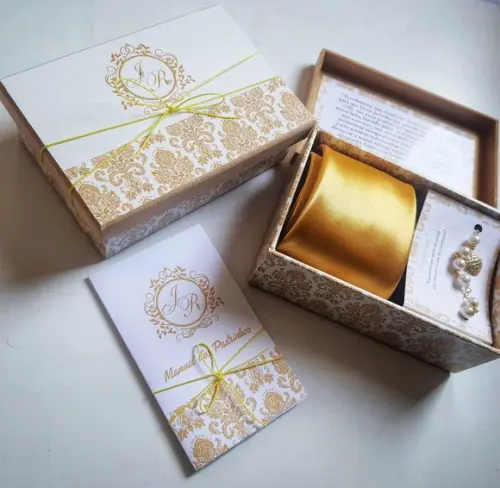Kit Caixa Pulseira, Gravata E Manual De Padrinhos