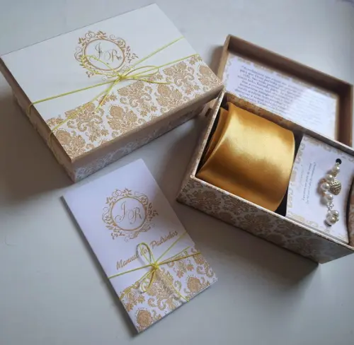 Kit Caixa Pulseira, Gravata E Manual De Padrinhos