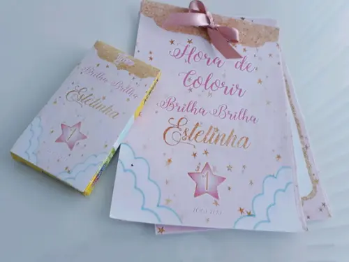 Kit Revista de Colorir com Giz