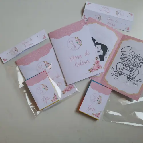 Kit Revista de Colorir com Giz