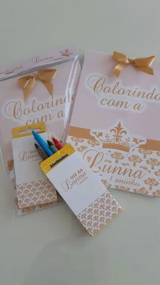 Kit Revista De Colorir Com Giz