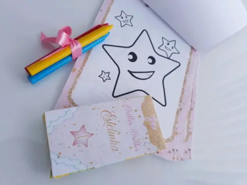 Kit Revista de Colorir com Giz