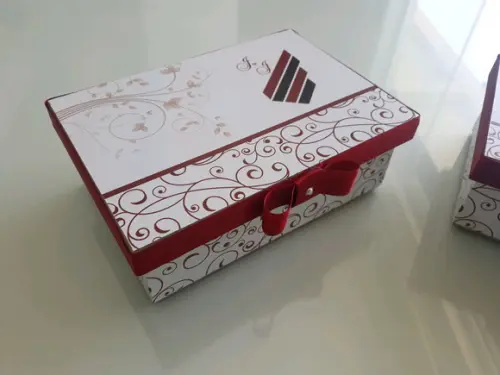 Lembrança para padrinhos caixa