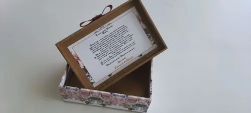 Lembrança para Padrinhos Caixa