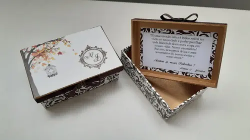 Lembrança Para Padrinhos Caixa