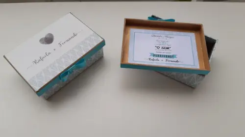 Lembrança Para Padrinhos Caixa
