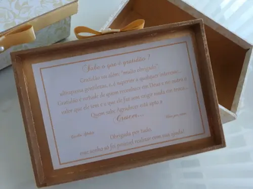 Lembrança para Padrinhos Caixa
