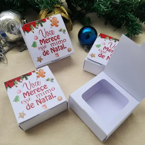 Lembrancinhas de Natal - Caixinha para Mimos 7x7cm