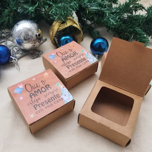 Lembrancinhas de Natal - Caixinha para Mimos 7x7cm