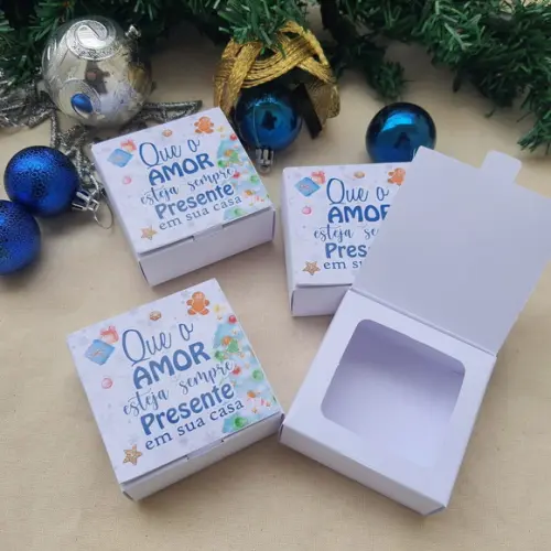 Lembrancinhas de Natal - Caixinha para Mimos 7x7cm