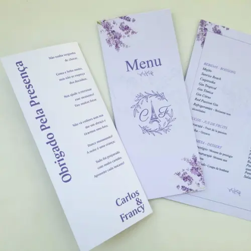 Menu de Casamento