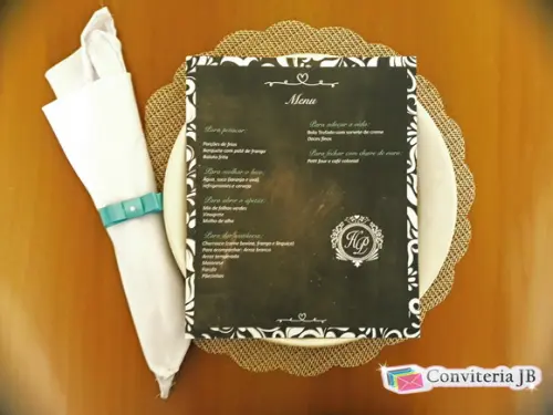 menu casamento chalck